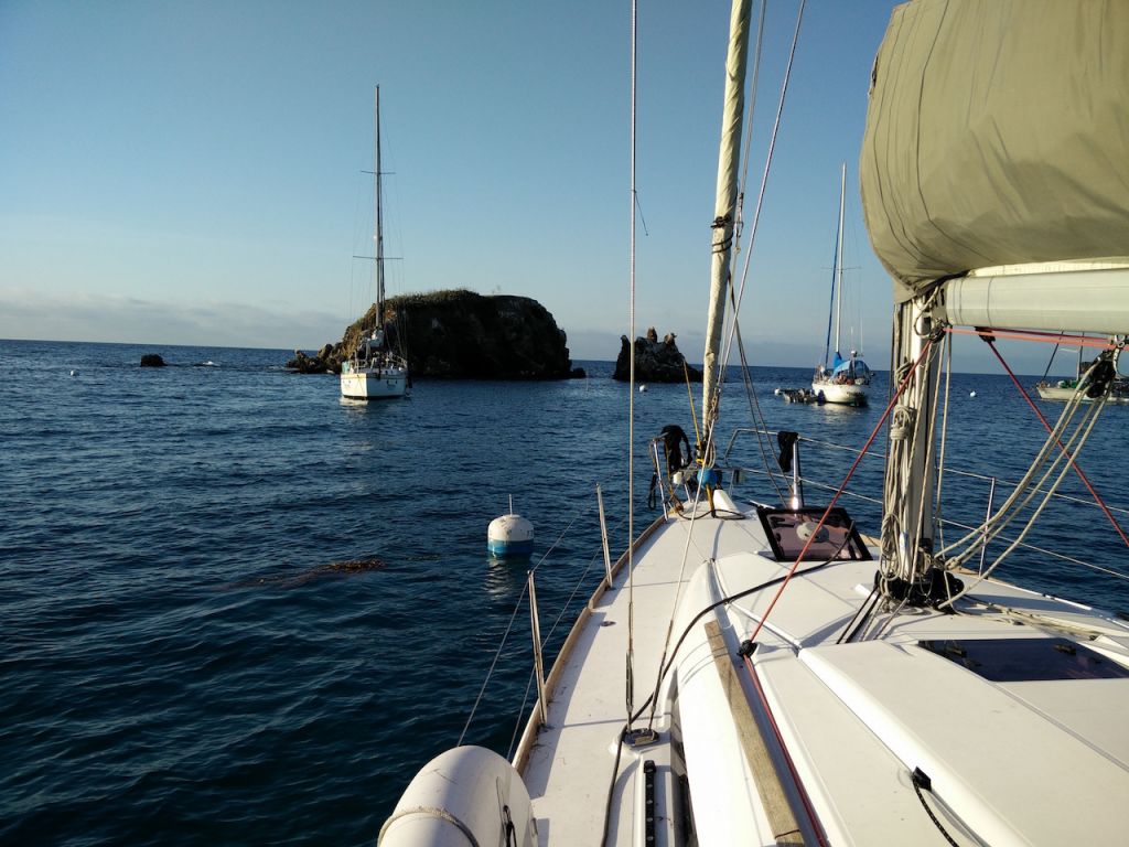 In total, we'd be 5 days in and a round Catalina Island. We all took responsibility for one or more of the main meals. Oddly enough (but not really if you know me), one of the things I was most looking forward to was my night in the galley. I planned a simple yet flavorful beef stew in a bourbon sauce that would simmer for hours in my 60-plus-year old cast iron kettle.